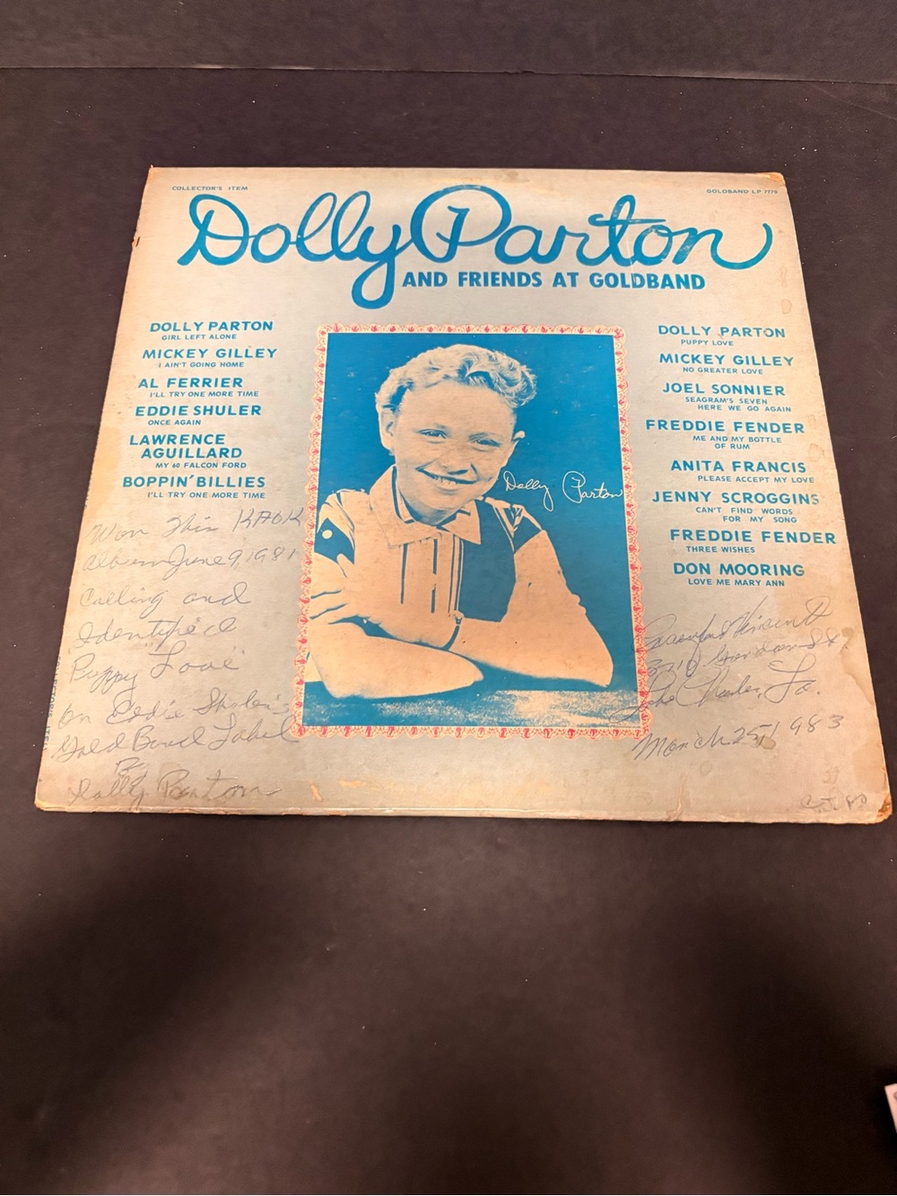 Dolly Partons & Friends Album Goldband label